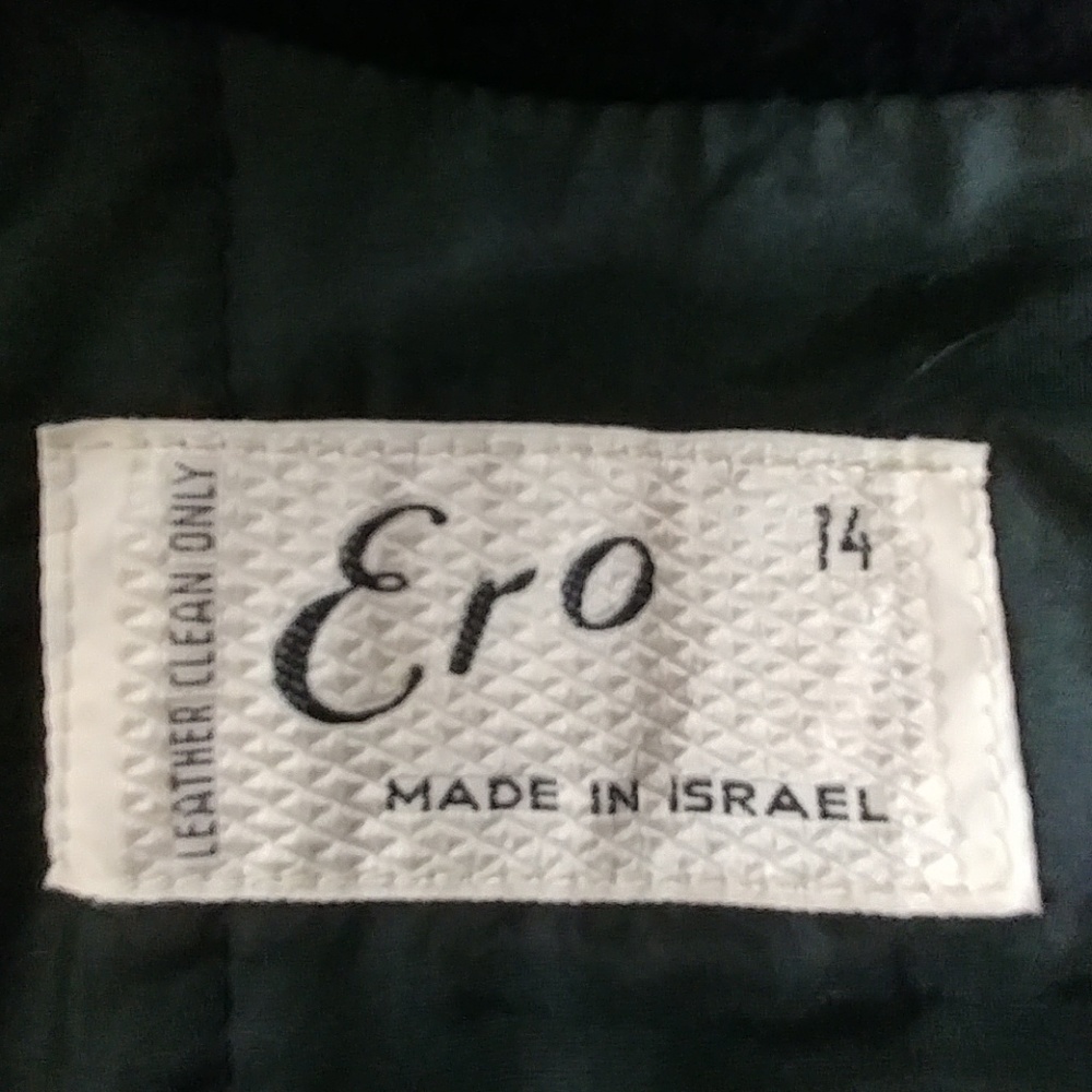 Ero Leather/Suede Patchwork Driving Coat Size 14 - image 4